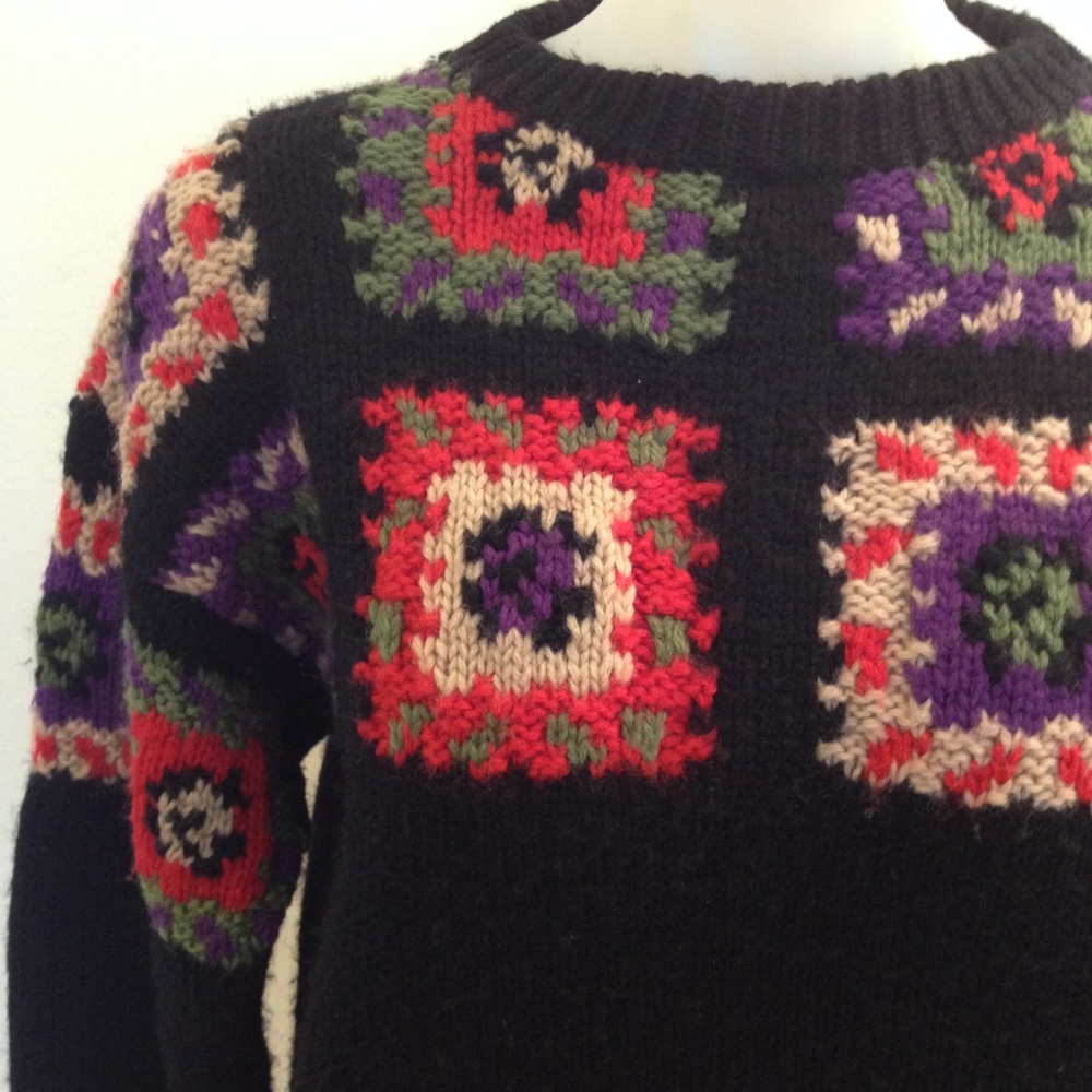 100% Wool Chunky knit crew neck Sweater - Picture 3 of 9